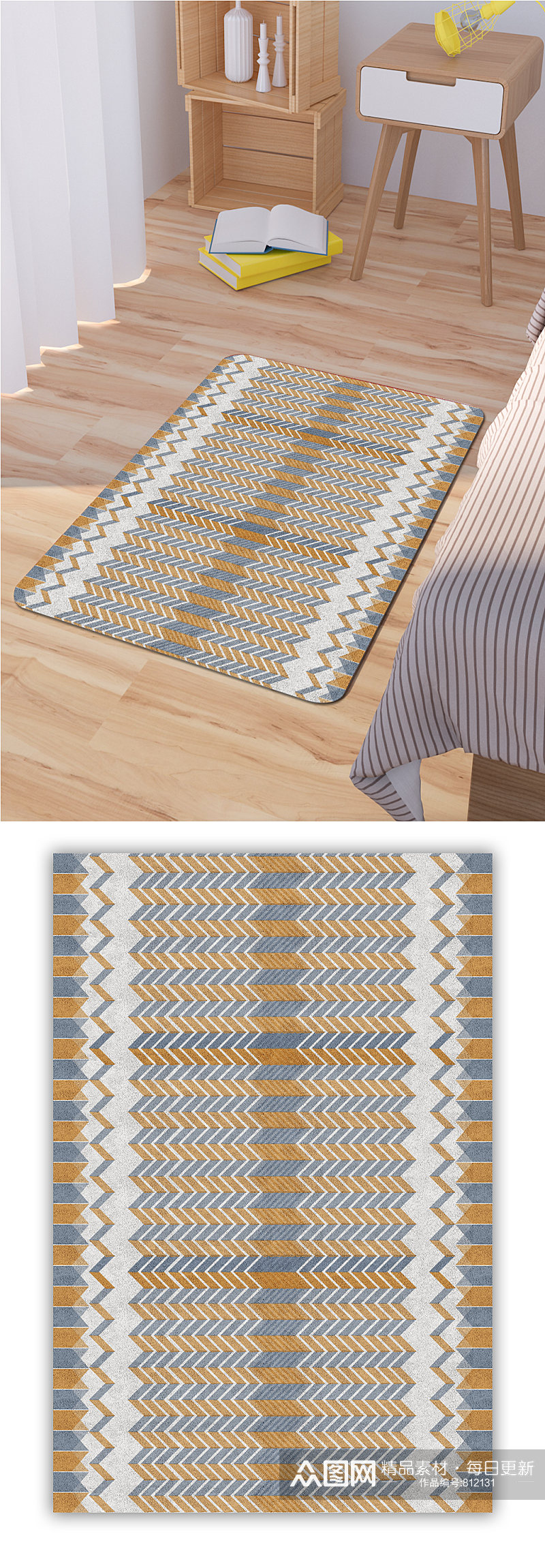卧室地毯精品花纹地毯素材
