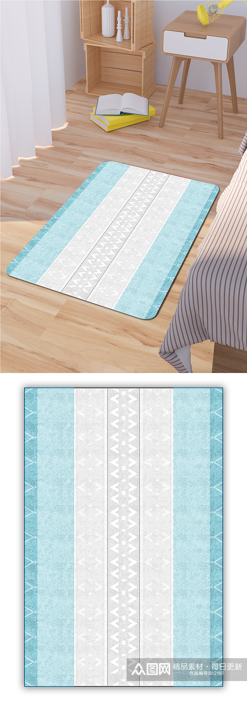 卧室地毯地毯设计素材