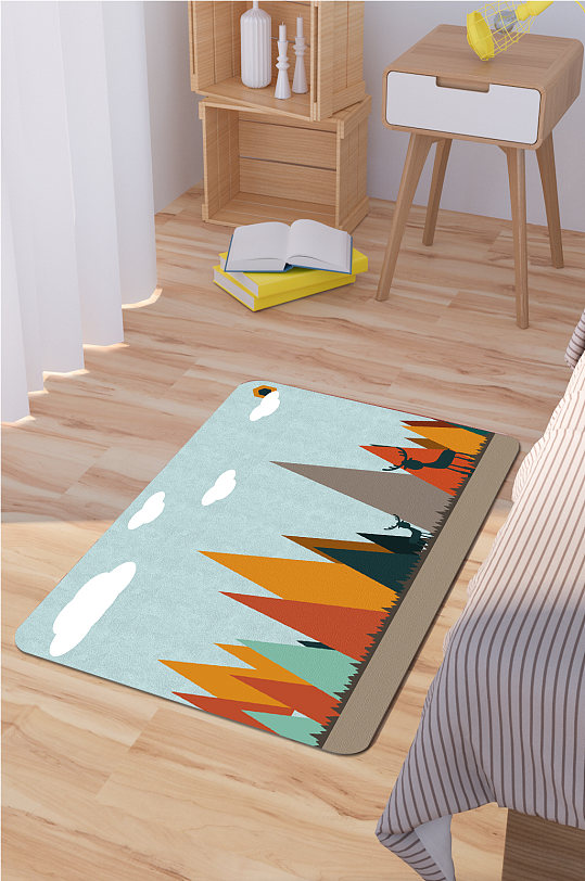 卧室地毯简约地毯-众图网