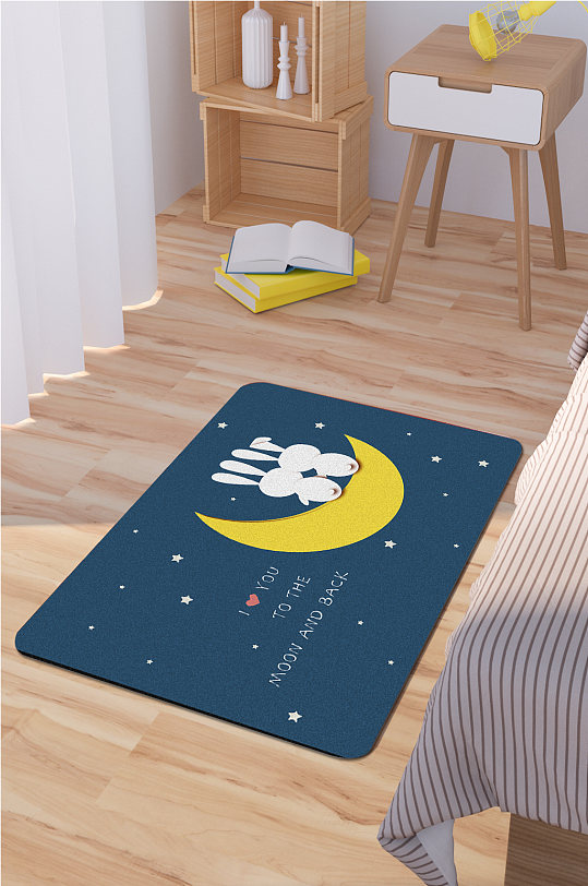 卧室地毯星星月亮