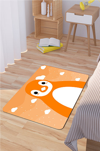 卧室地毯卡通动物地毯
