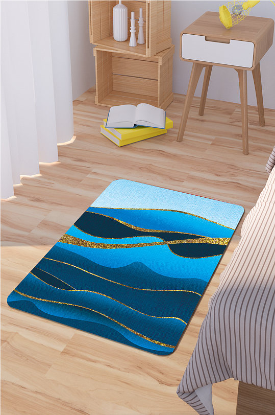 卧室地毯简约抽象山水