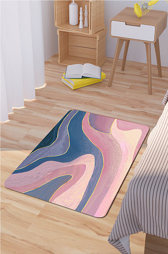 卧室地毯拼接色块地毯