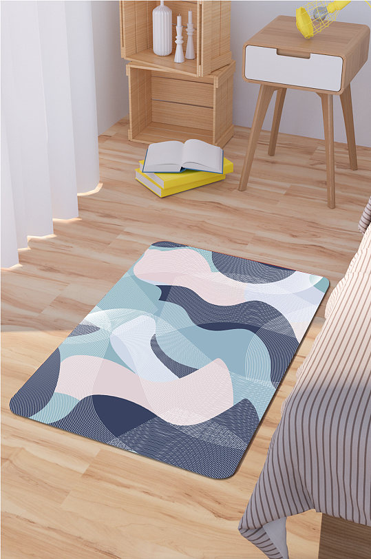 现代简约地毯地毯图案-众图网