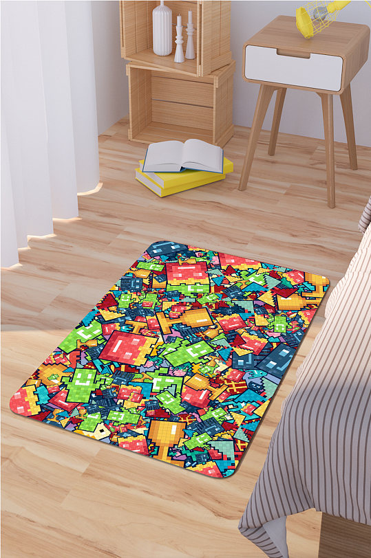 床边地毯简约地毯-众图网