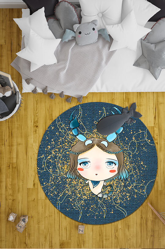 十二星座地毯客厅地毯-众图网