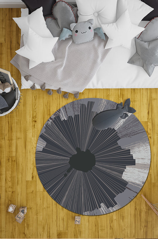 宫廷风地毯卧室地毯-众图网