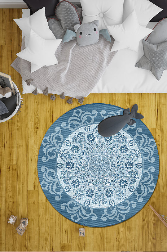 卧室地毯卡通动物图案-众图网