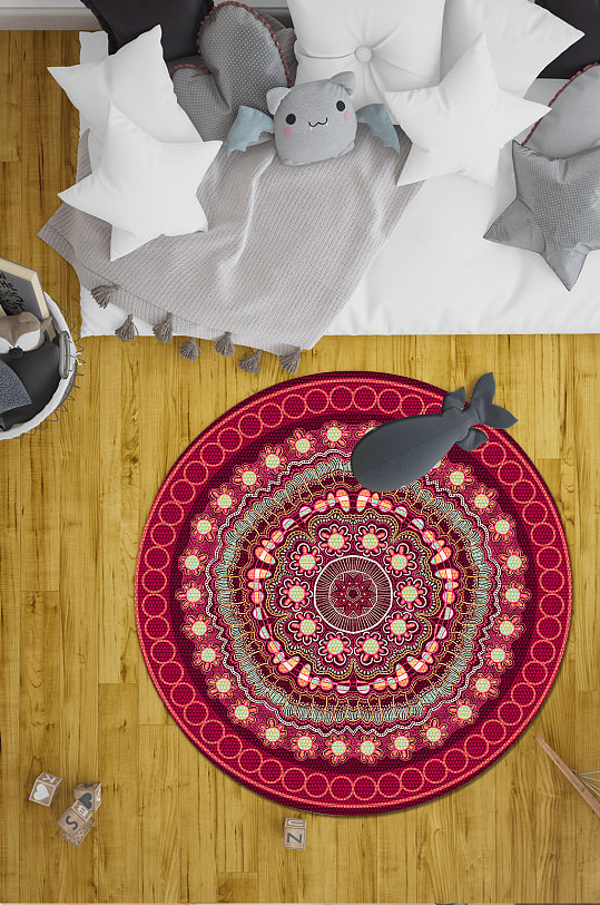 圆形地毯网红地毯-众图网