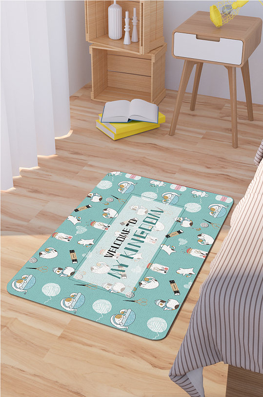 客厅地毯地毯设计-众图网