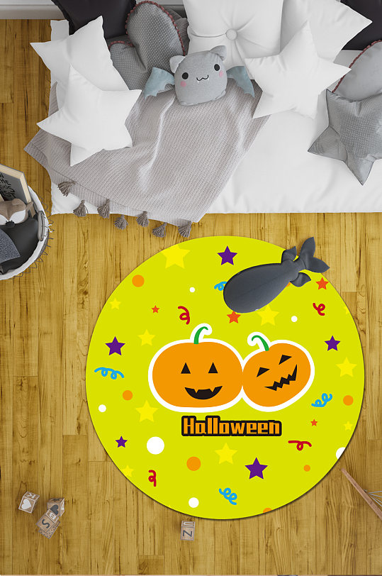 家居地毯圆形地毯设计-众图网