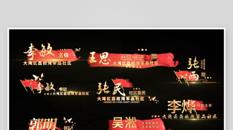 红色丝绸人名字幕条字幕花字-众图网