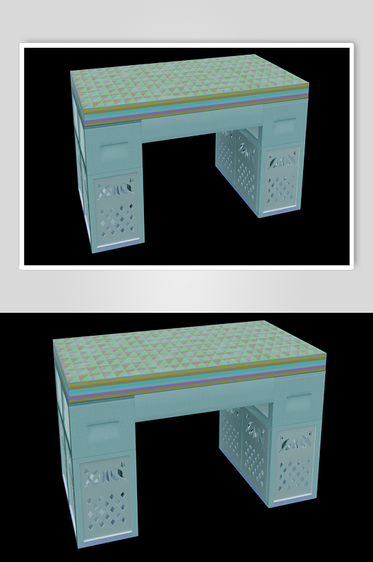 风格办公桌电脑桌-众图网