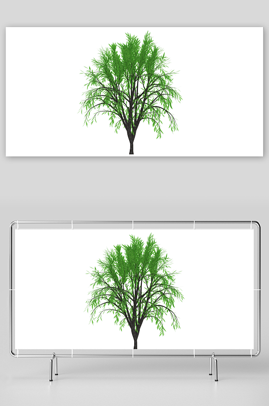 单个简单柳树模型-众图网