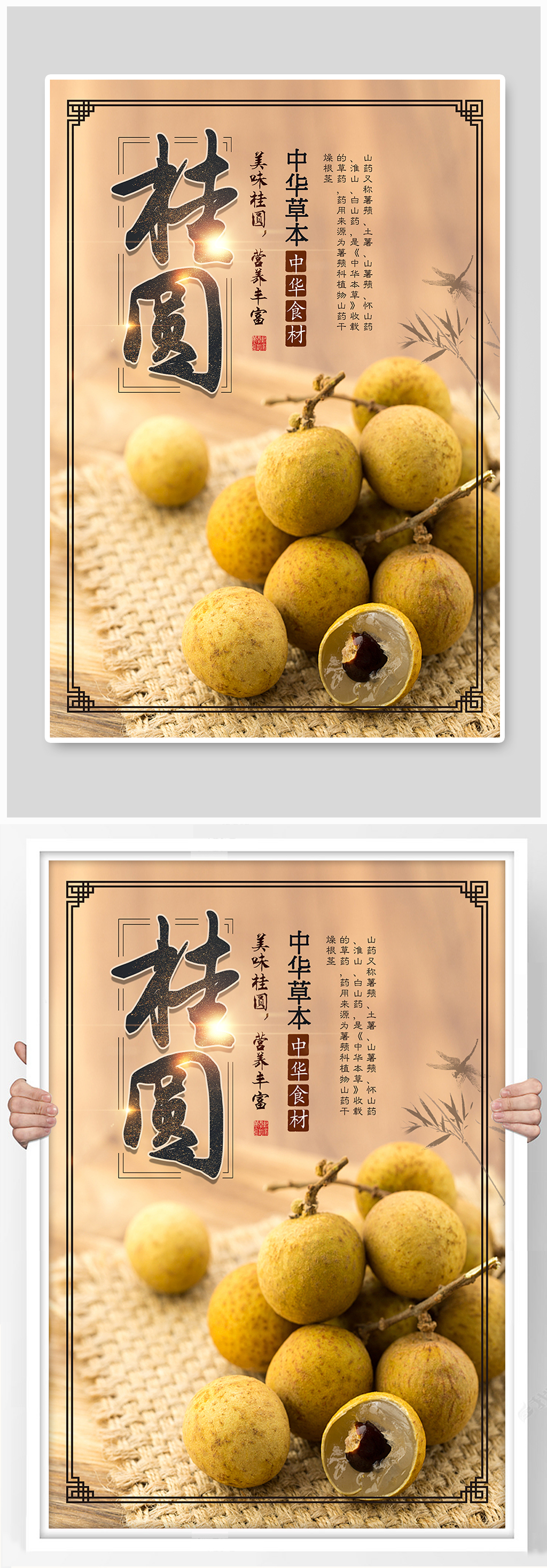 美味桂圆水果店广告素材
