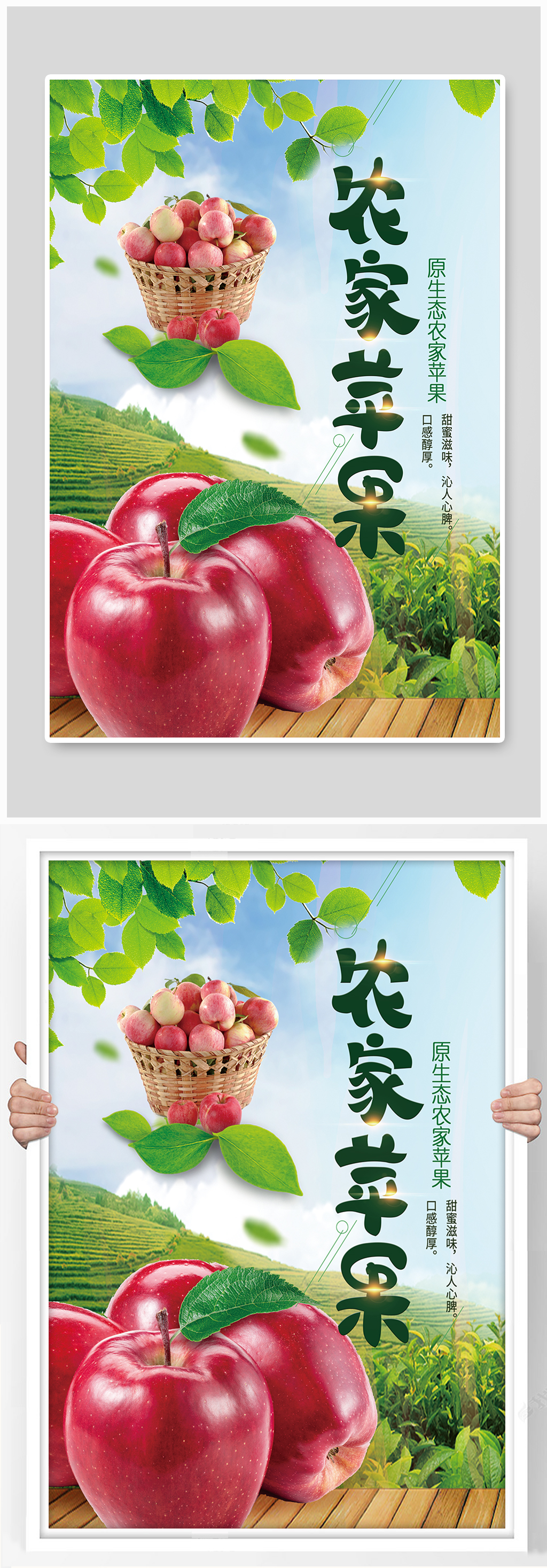 农家苹果宣传广告素材