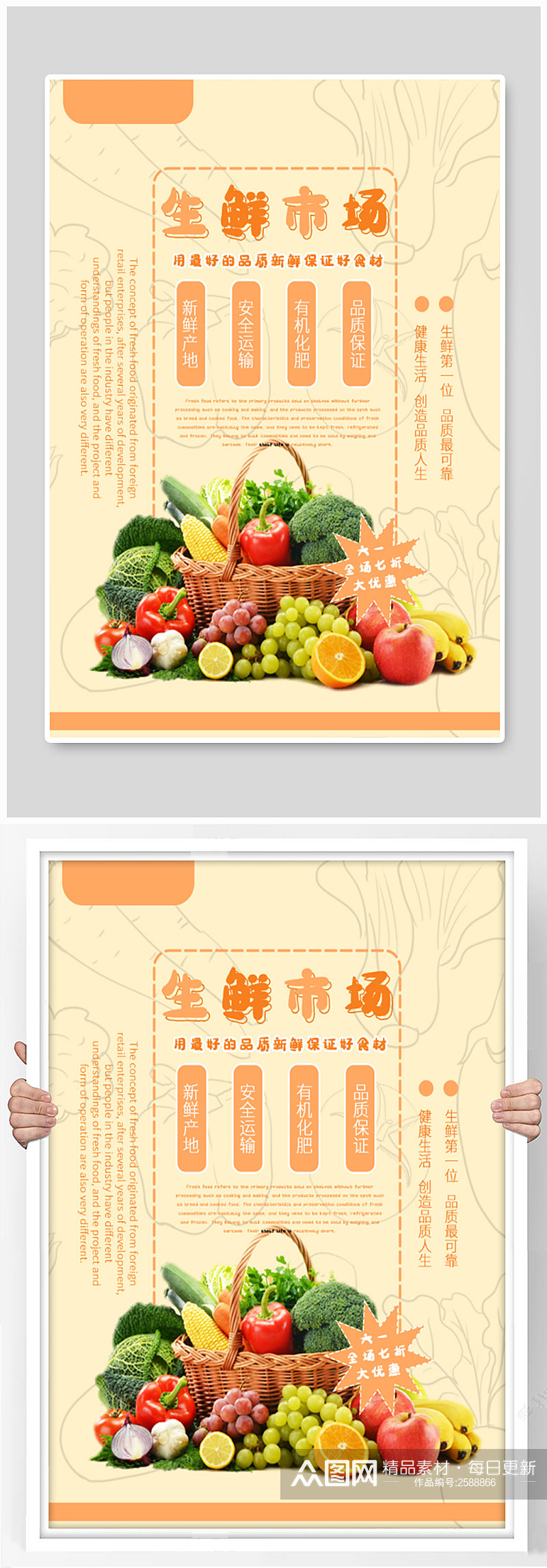 生鲜市场水果海报素材