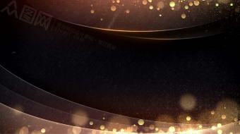 华丽金色粒子边框动态视频-众图网