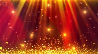金色粒子红绸晚会舞台背景-众图网