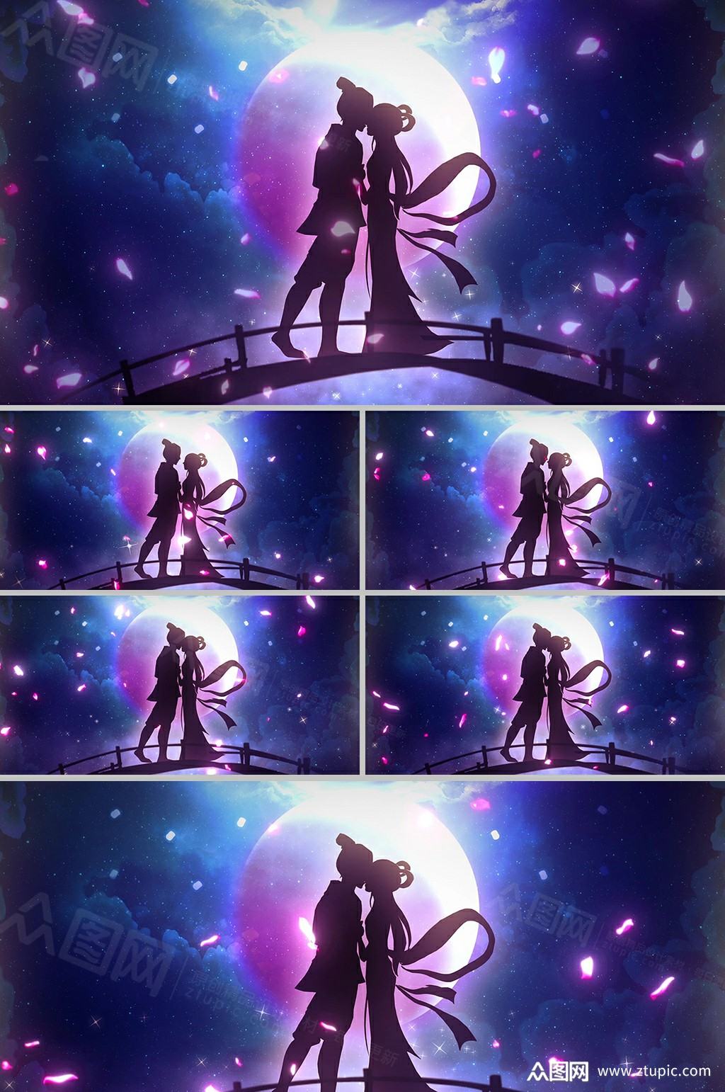 七夕爱情主题视频素材