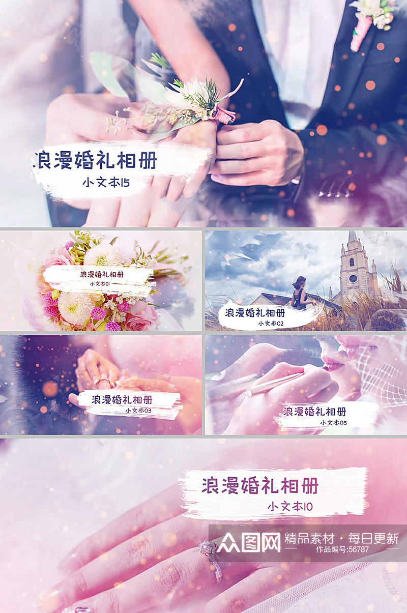 中国风水墨婚礼AE模板素材