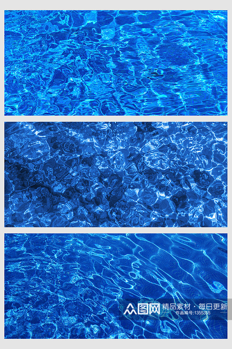 蓝色清晰湖水素材素材