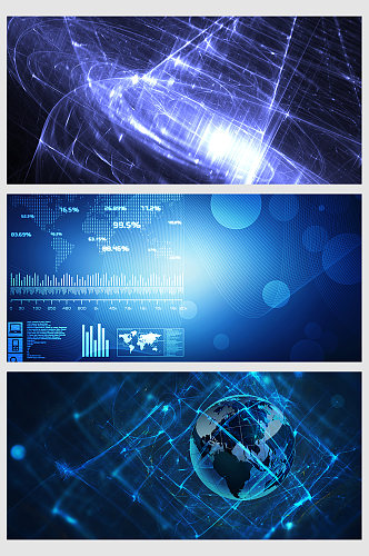创意蓝色科技质感背景