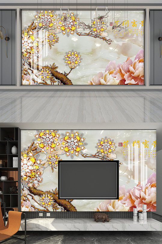 创意质感立体感影视墙展板设计-众图网