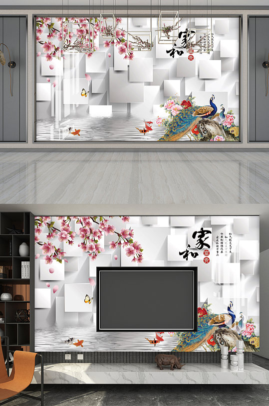 创意影视墙展板大气质感设计-众图网