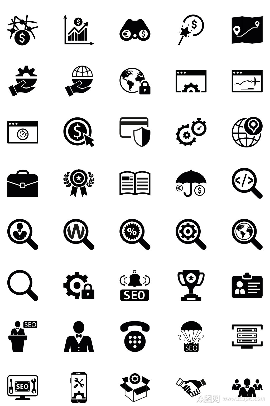 创意黑色质感矢量appui图标设计