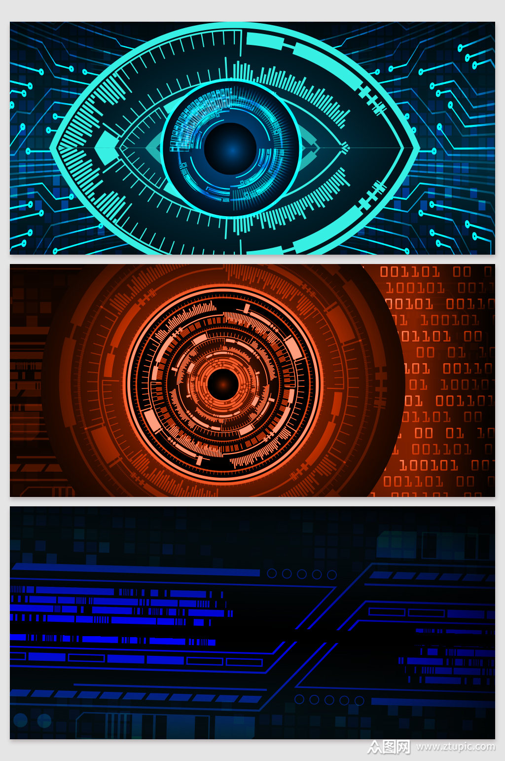 创意矢量科技线条电路板元素设计素材