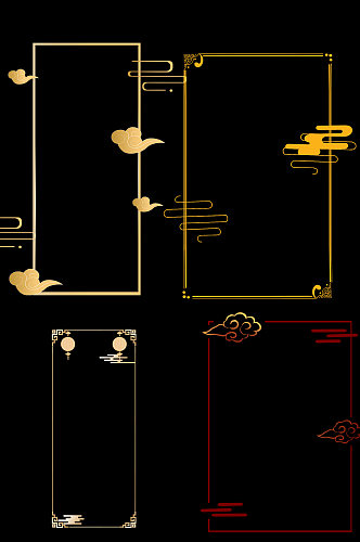 创意质感中国风边框元素设计
