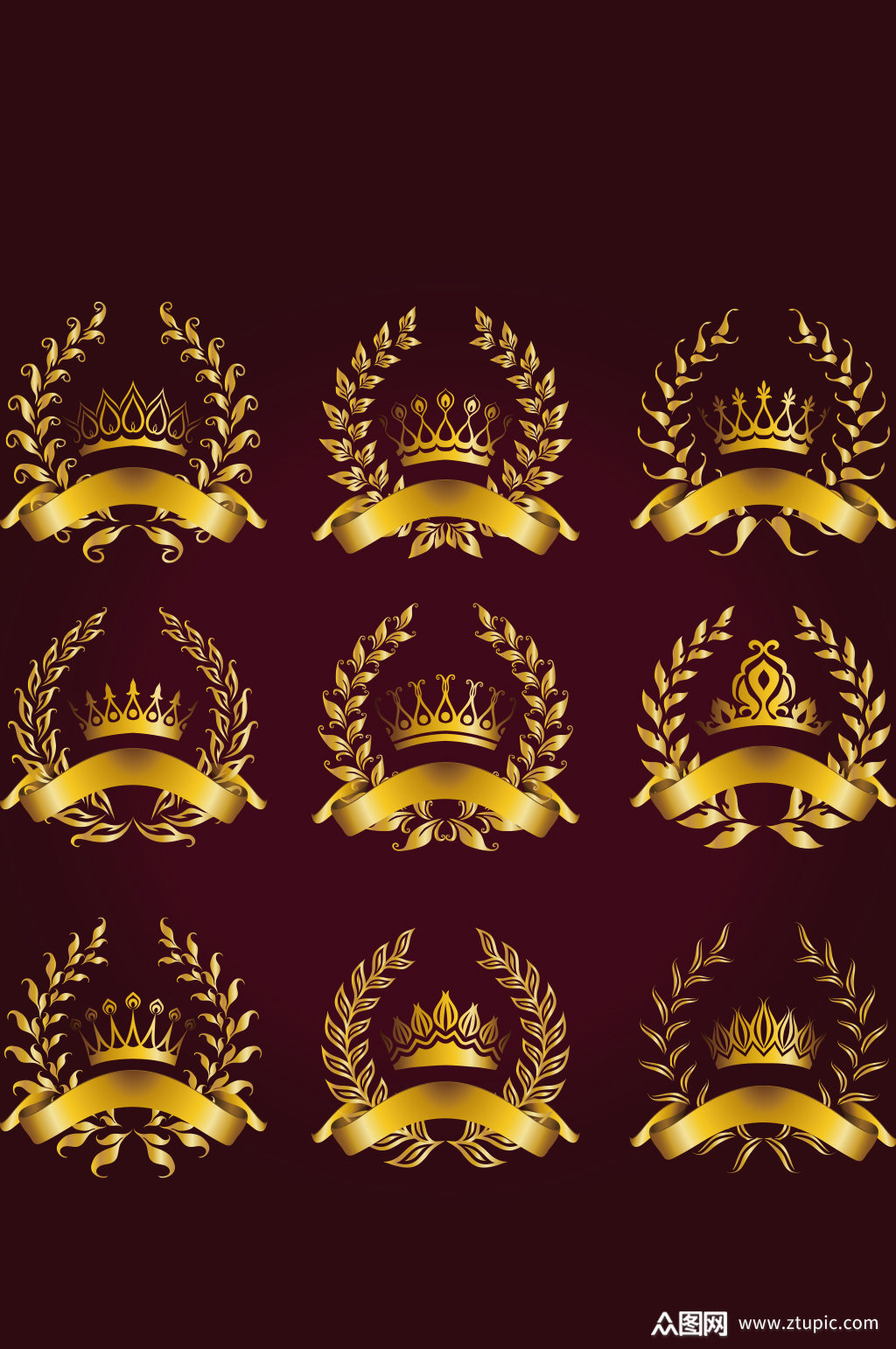 创意矢量金色麦穗图标设计