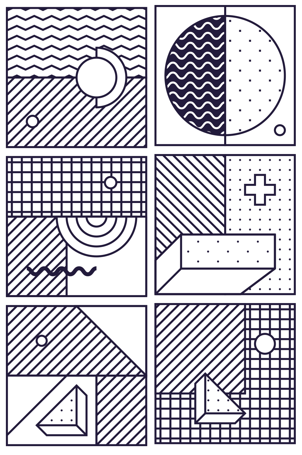 创意质感线条孟菲斯风格元素