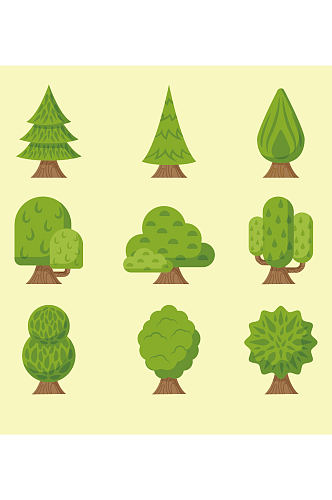 创意质感大气树木树林元素设计