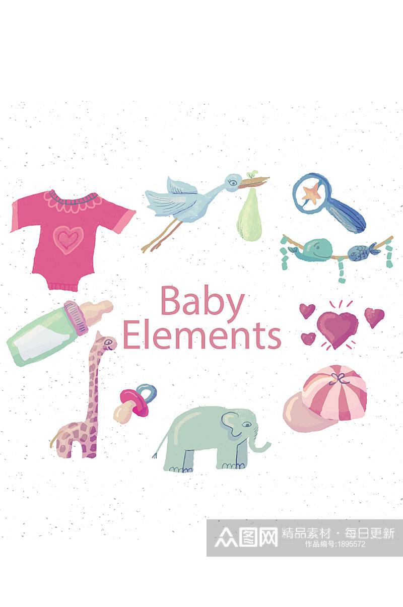 创意质感母婴用品婴儿车玩具设计素材