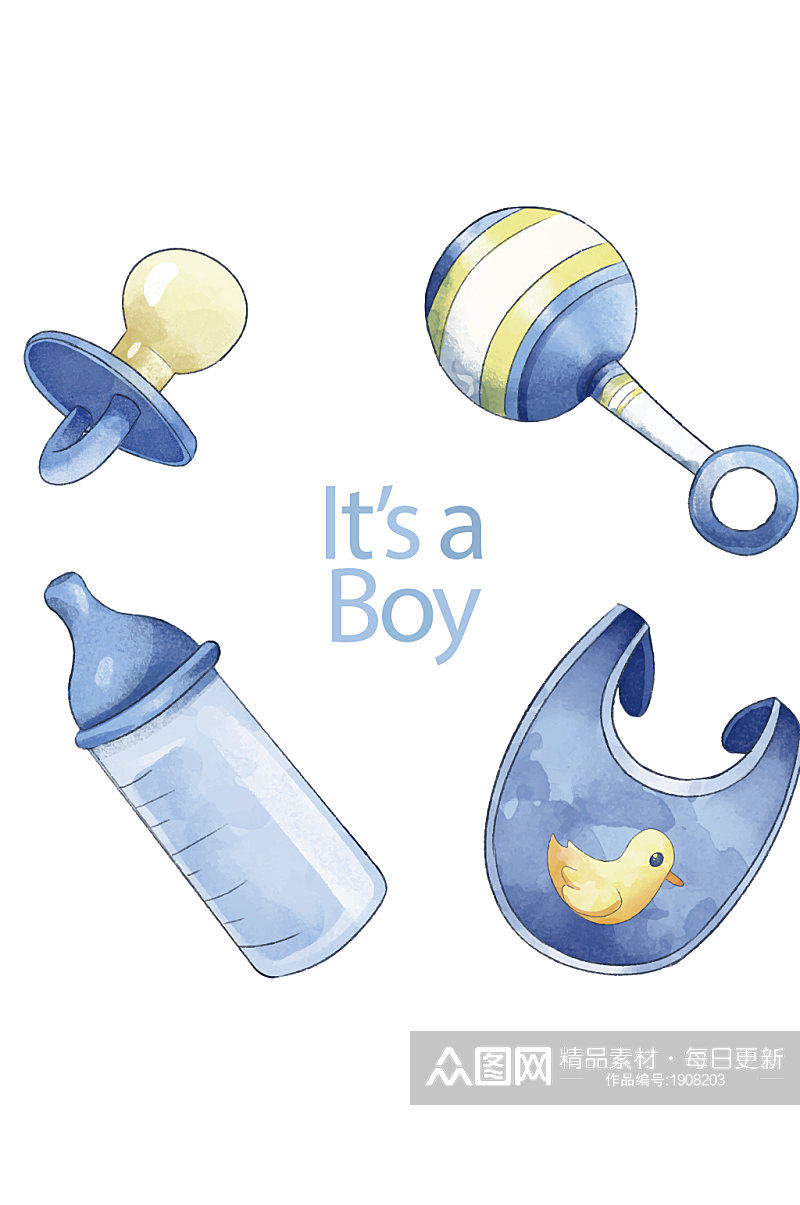 创意质感母婴用品奶瓶设计素材