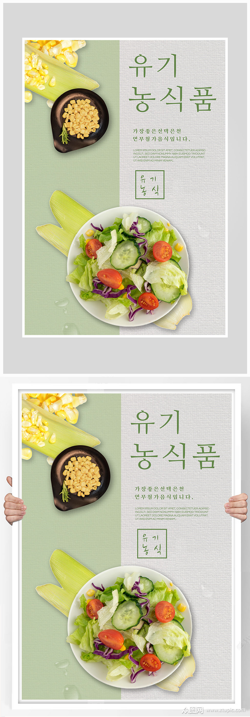 创意蔬菜沙拉海报设计素材