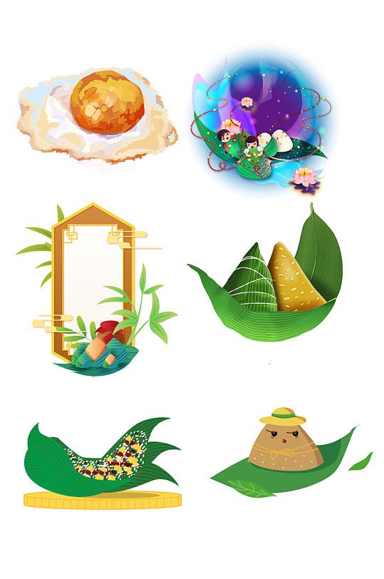 創(chuàng)意質(zhì)感粽子端午節(jié)元素設(shè)計