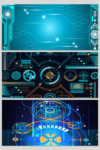 创意质感蓝色科技数据显示背景