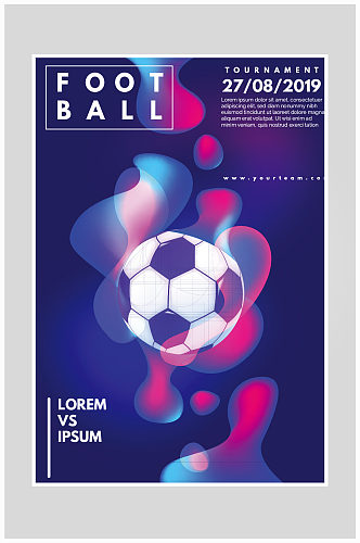 创意质感足球炫酷比赛海报