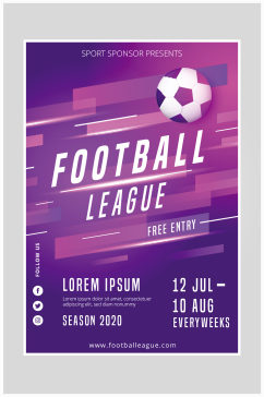 创意质感足球比赛海报设计
