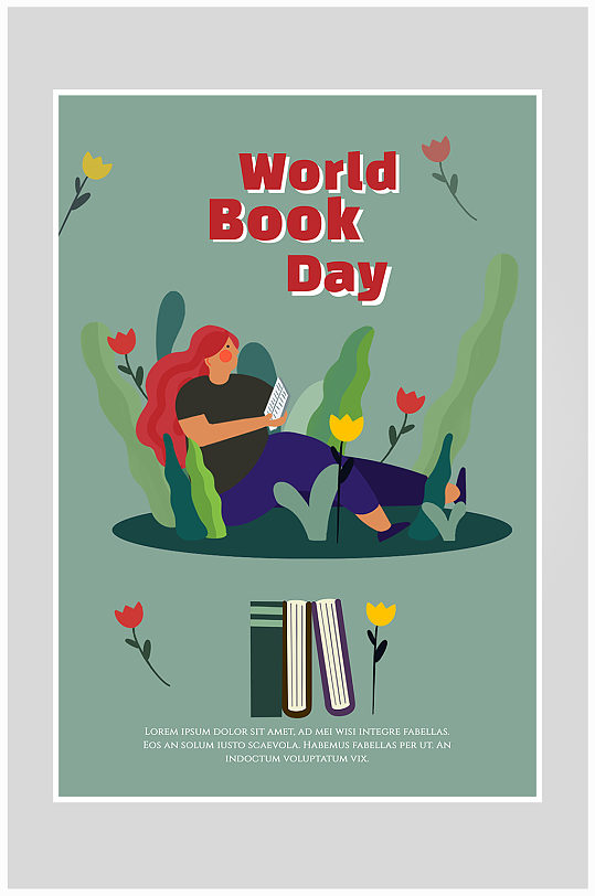 手绘书本海报图片-手绘书本海报设计素材-手绘书本海报模板下载