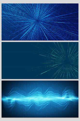 创意矢量科技线条发光免扣背景