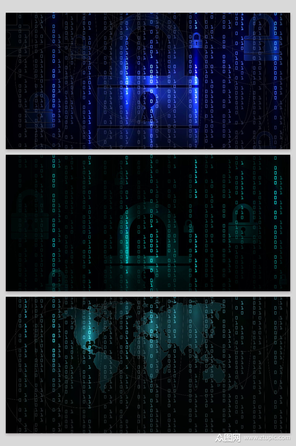 创意矢量科技数据代码免扣背景
