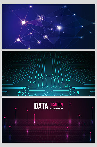 创意矢量科技线条电路图背景设计
