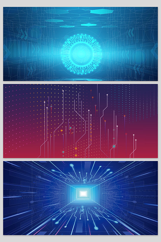 创意矢量智能科技线条背景设计-众图网