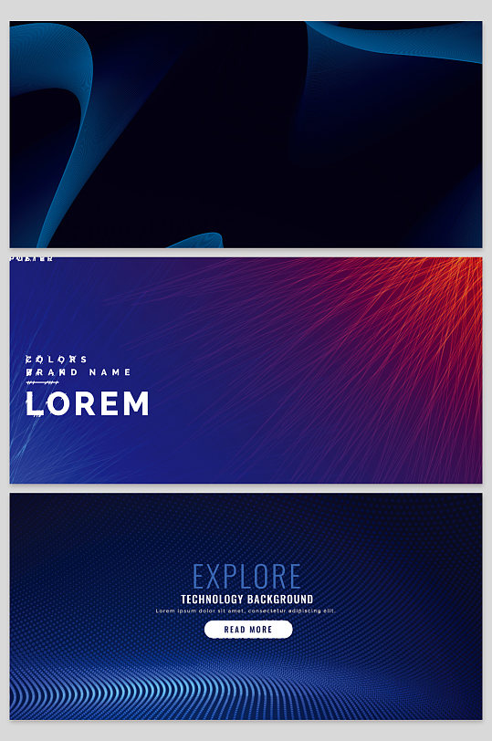 创意矢量动感科技线条背景设计-众图网