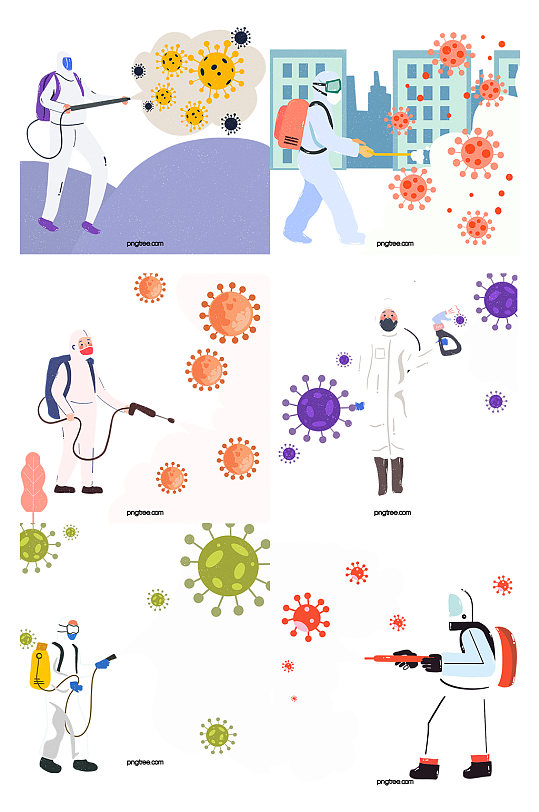 创意疫情质感消毒细菌元素设计防疫元素