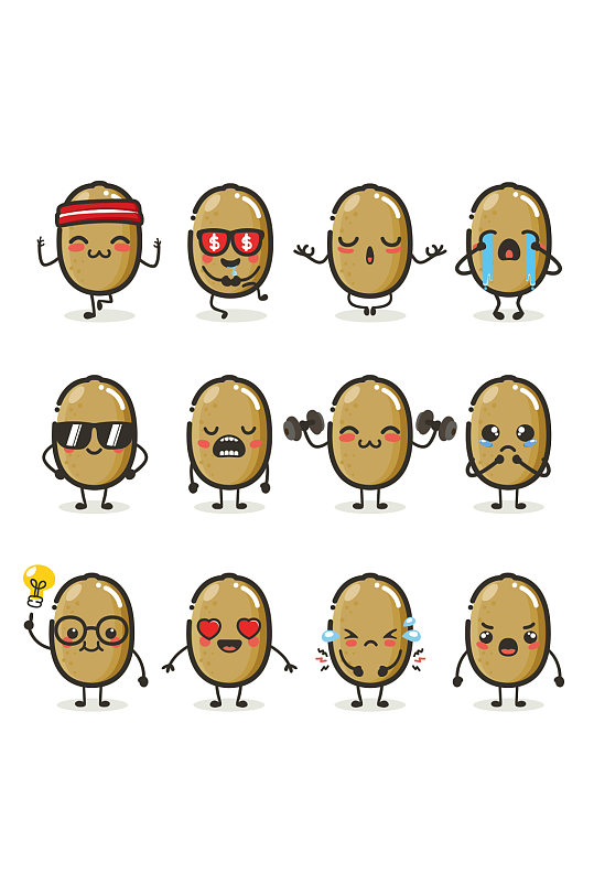 创意质感蔬菜土豆元素设计